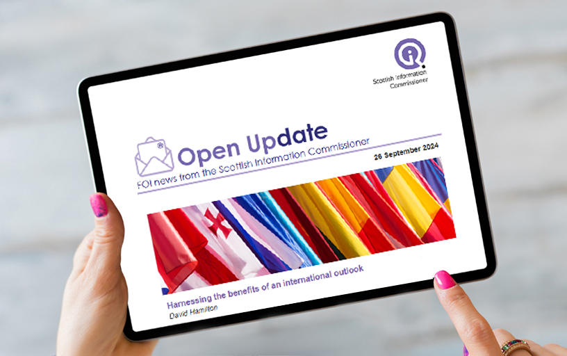 Screenshot of the Commissioner's Open Update email newsletter.